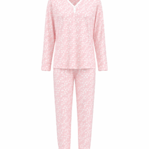 Pijama Feminino Longo Rosa Estampado